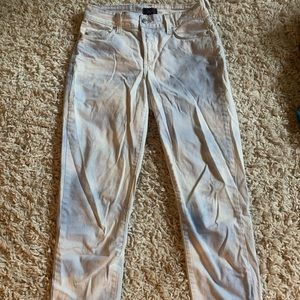 blue and white skinny jeans